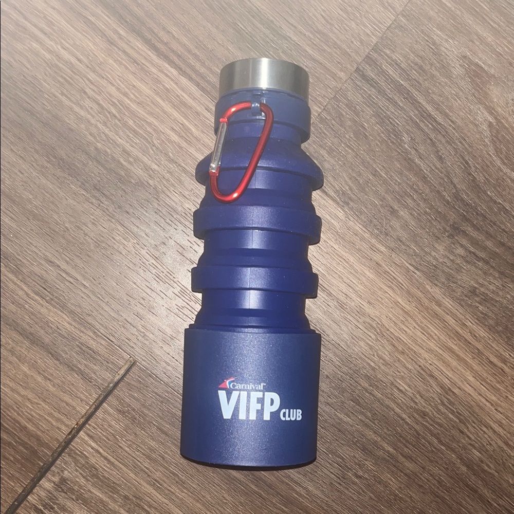 Carnival VIFP Club Blue Collapsible Water Bottle